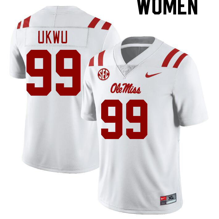 Women #99 Isaac Ukwu Ole Miss Rebels College Football Jerseyes Stitched Sale-White